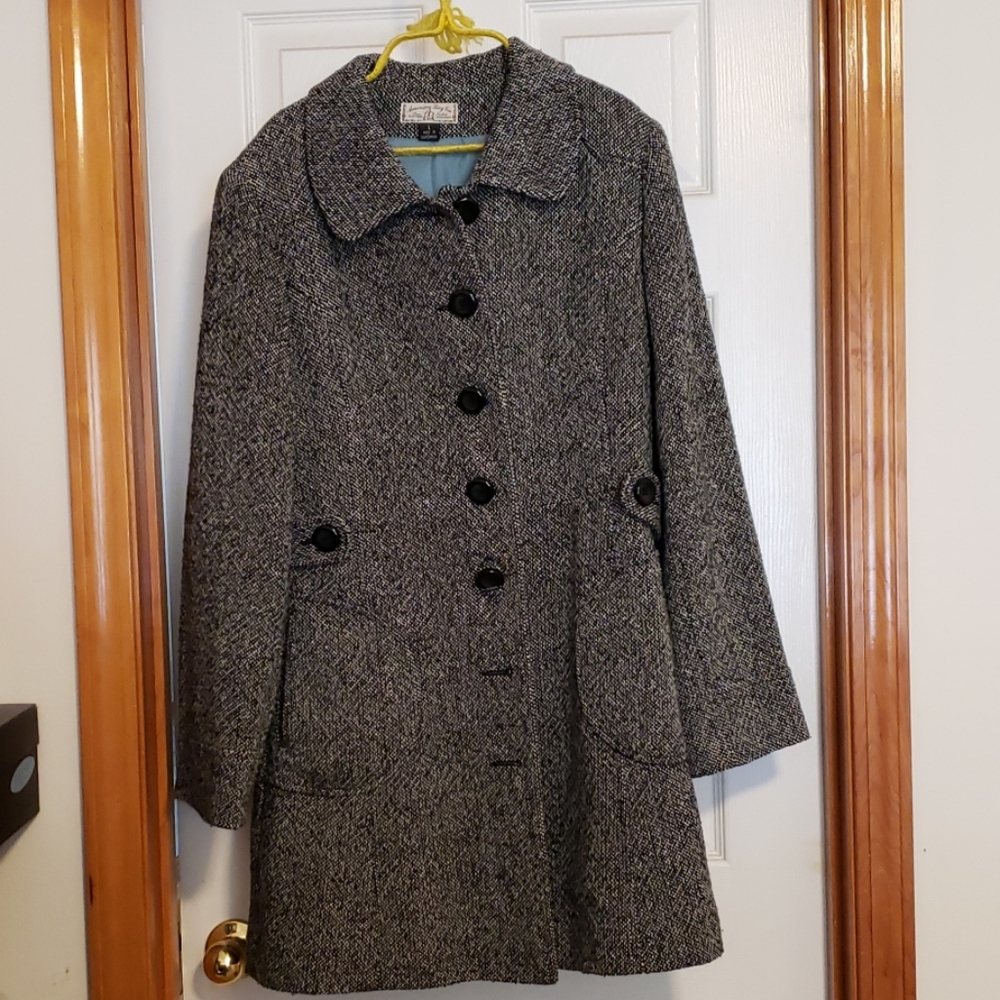 Tweed dress coat